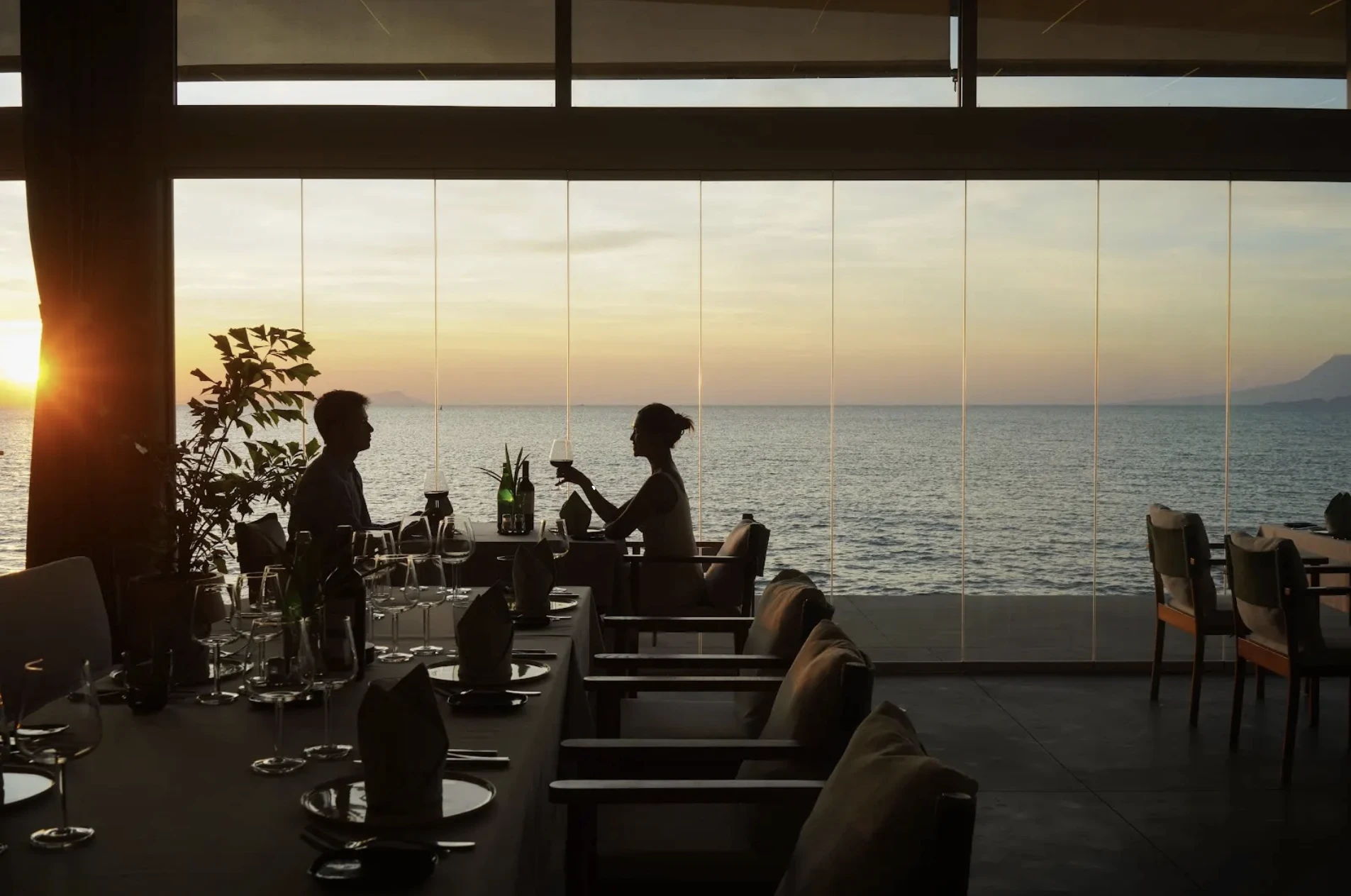 Sunset dinner by the sea at Knai Bang Chatt